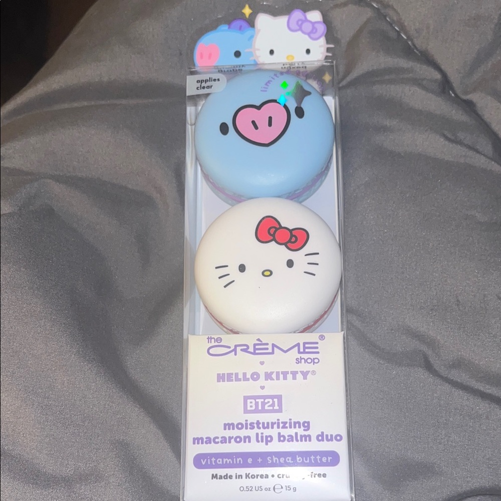The Crème Shop x Hello Kitty BT21 Macaron Lip Balm Duo - Limited Edition